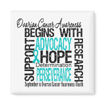 Ovarian Cancer Awareness Month Hope magnets by cancerapparel Ovarian Cancer Awareness Month Hope magnets