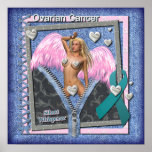 Ovarian Cancer Awareness, Teal Ribbon, Cure Posters
