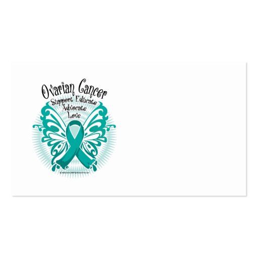 Ovarian Cancer Butterfly 3 Business Card Template (front side)