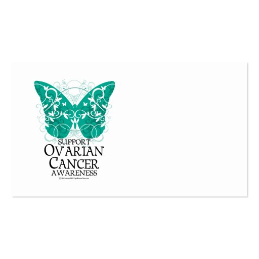 Ovarian Cancer Butterfly Business Card Templates (front side)