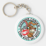 Ovarian Cancer Can Kiss My Ass Keychains