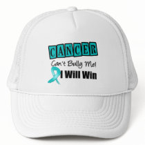 Ovarian Cancer Cant Bully Me I Will Win hats by cancerapparel Ovarian Cancer Cant Bully Me I Will Win hats
