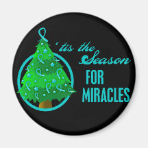 Ovarian Cancer Christmas Miracles Magnets