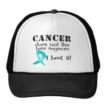 Ovarian Cancer Does Not Live Here Anymore Trucker Hat