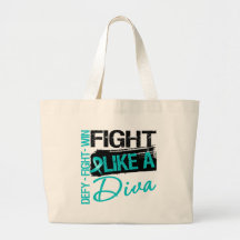Ovarian Cancer - Fight Like a Diva Tote Bag
