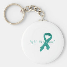 Ovarian Cancer - Fight Like a Girl Keychains