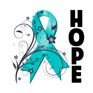 Ovarian Cancer Floral Hope Ribbon shirt