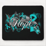 Ovarian Cancer Garden Ribbon mousepads