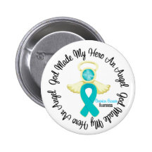 Ovarian Cancer God Made My Hero An Angel Buttons