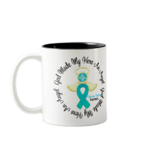 Ovarian Cancer God Made My Hero An Angel Coffee Mug