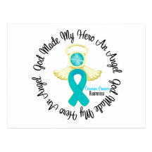 Ovarian Cancer God Made My Hero An Angel Post Card