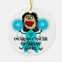 Ovarian Cancer Guardian Angel Ornaments