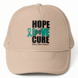Ovarian Cancer Hope Love Cure hats