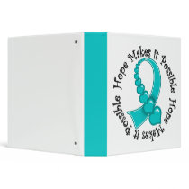 Ovarian Cancer Hope Makes It Possible Binders by cancerapparel Ovarian Cancer Hope Makes It Possible Binders