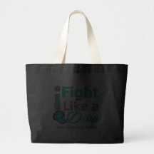 Ovarian Cancer I Fight Like a Diva Tote Bag