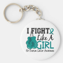 Ovarian Cancer I Fight Like A Girl 15.5 Key Chains