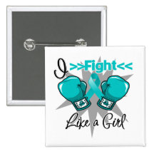 Ovarian Cancer I Fight Like a Girl With Gloves Pins