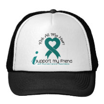 Ovarian Cancer I Support My Friend Trucker Hats