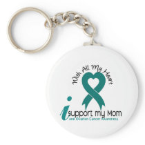Ovarian Cancer I Support My Mom Keychain