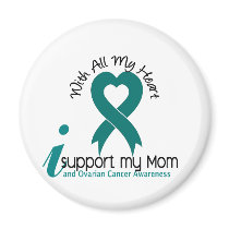 Ovarian Cancer I Support My Mom Refrigerator Magnet
