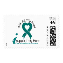 Ovarian Cancer I Support My Mom Stamps