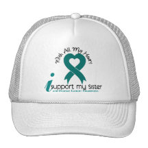Ovarian Cancer I Support My Sister Mesh Hats