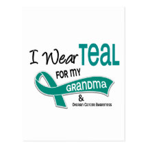 Ovarian Cancer I WEAR TEAL FOR MY GRANDMA 42 Postcards