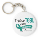 Ovarian Cancer I WEAR TEAL FOR MY MOTHER 42 Key Chains
