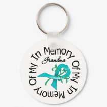 Ovarian Cancer In Memory of My Grandma keychains