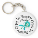 Ovarian Cancer In Memory of My Grandma keychains