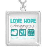 Ovarian Cancer Love Hope Awareness necklaces