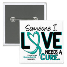 Ovarian Cancer NEEDS A CURE 2 Button