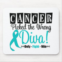 Ovarian Cancer Picked The Wrong Diva v2 Mousepad
