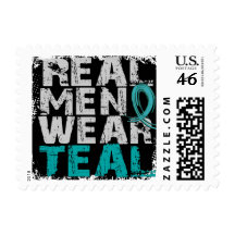 Ovarian Cancer Real Men Wear Teal Stamps