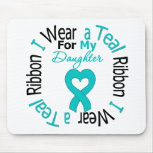 Ovarian Cancer Ribbon For My Daughter Mouse Pads