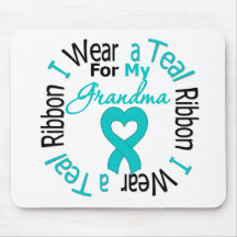 Ovarian Cancer Ribbon For My Grandma Mouse Mats
