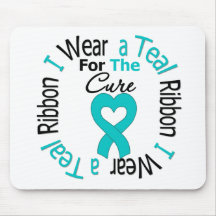 Ovarian Cancer Ribbon For The Cure Mouse Mats