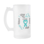 Ovarian Cancer Ribbon For The Cure mugs