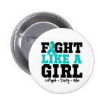 Ovarian Cancer Sporty Fight Like a Girl buttons