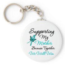 Ovarian Cancer Supporting My Mother Key Chains