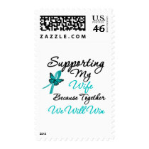 Ovarian Cancer Supporting My Wife postage