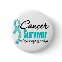 Ovarian Cancer Survivor Awareness Journey Ribbon buttons