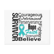 Ovarian Cancer Survivor Collage postcards