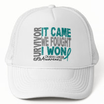 Ovarian Cancer Survivor It Came We Fought I Won Trucker Hats