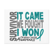 Ovarian Cancer Survivor It Came We Fought I Won Postcard