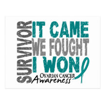 Ovarian Cancer Survivor It Came We Fought I Won Postcard