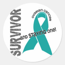 Ovarian Cancer Survivor Round Stickers