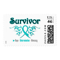 Ovarian Cancer Survivor Tribal Ribbon Postage Stamps