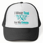 Ovarian Cancer Teal Tribal Ribbon Cousin hats