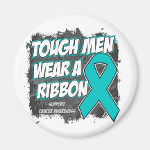 Ovarian Cancer Tough Men Wear A Ribbon Magnets
